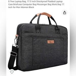 E-Tree Laptop Shockproof Bag, black, 17.3 inch
